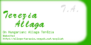 terezia allaga business card